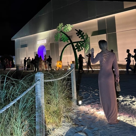 REFORMATION NWT Kinsey Knit Dress in Pink Sparkle S - Picture 5 of 14